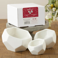 Thumbnail for Geometric Ceramic Planter - Small, Medium & Large (Set of 3) - Alternate Image 7 | My Wedding Favors