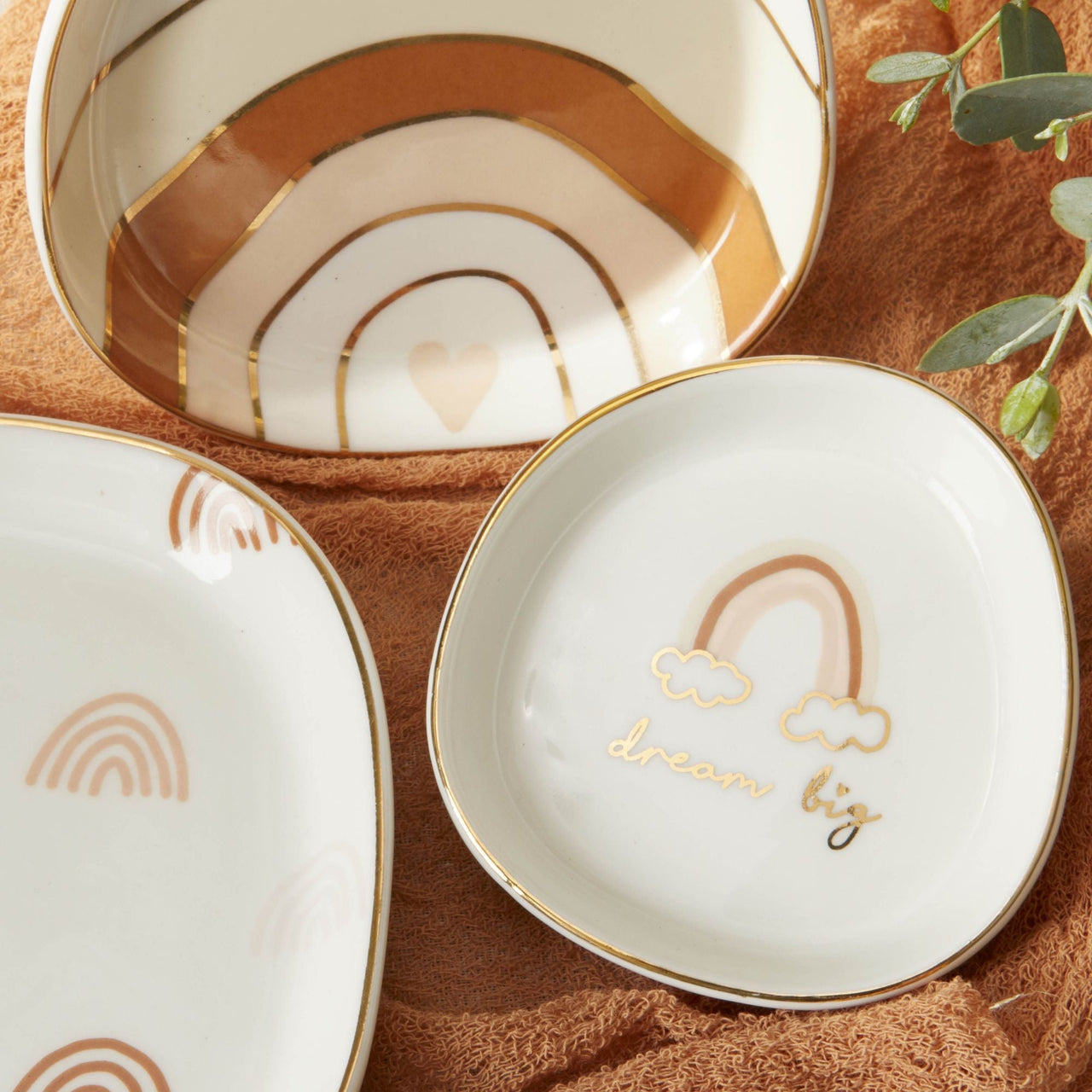 Boho Rainbow Trinket Dish (Set of 3) - Alternate Image 4 | My Wedding Favors
