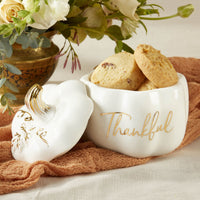 Thumbnail for Thankful White Pumpkin Decorative Bowl - Alternate Image 4 | My Wedding Favors