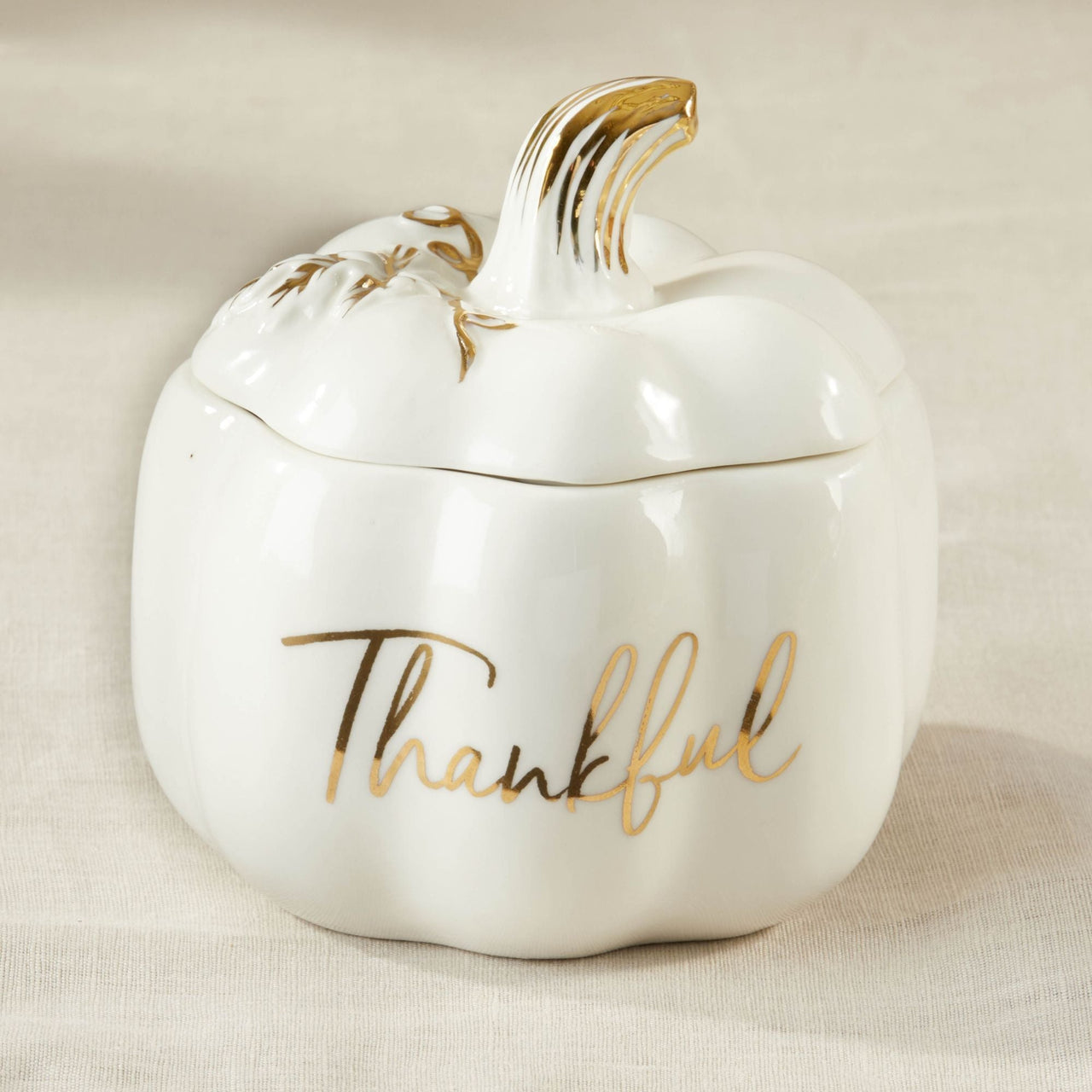 Thankful White Pumpkin Decorative Bowl - Alternate Image 6 | My Wedding Favors