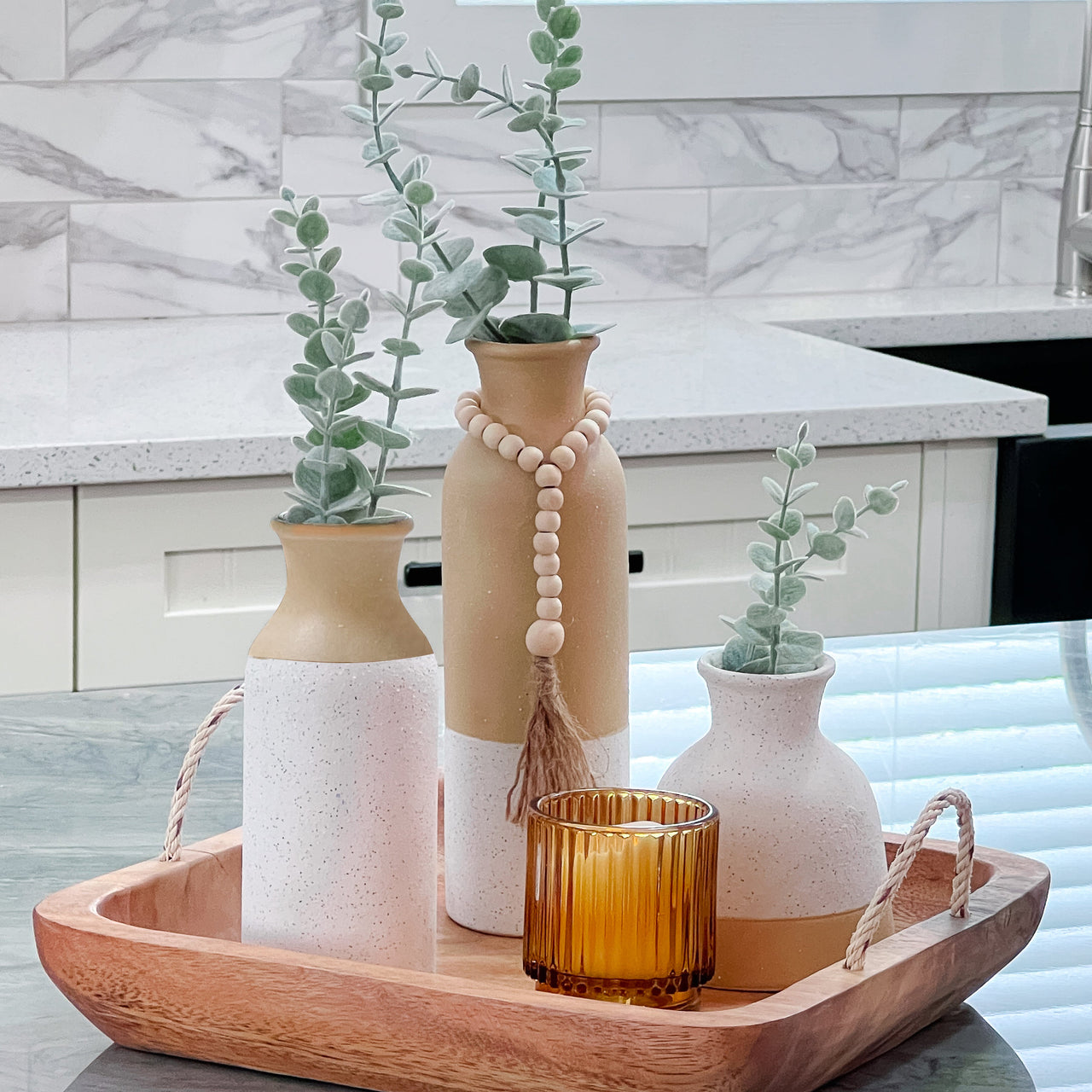 Modern Farmhouse Vase (Set of 3) - Alternate Image 2 | My Wedding Favors