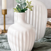 Thumbnail for White Textured Ceramic Minimalist Vase (Set of 3) - Alternate Image 4 | My Wedding Favors