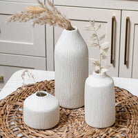 Thumbnail for Boho Ceramic Bud Vase - White (Set of 3) - Alternate Image 4 | My Wedding Favors
