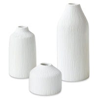 Thumbnail for Boho Ceramic Bud Vase - White (Set of 3) - Alternate Image 8 | My Wedding Favors