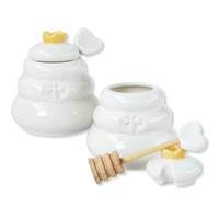 Thumbnail for Bee Hive Ceramic Mini Honey Jar & Dipper Set (Set of 2) - Alternate Image 8 | My Wedding Favors