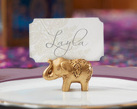 Thumbnail for Gold Lucky Elephant Place Card Holder (Set of 6) - Alternate Image 2 | My Wedding Favors