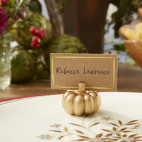 Thumbnail for Gold Pumpkin Place Card Holder (Set of 6) - Alternate Image 3 | My Wedding Favors