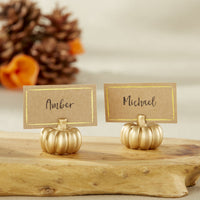 Thumbnail for Gold Pumpkin Place Card Holder (Set of 6) - Alternate Image 4 | My Wedding Favors