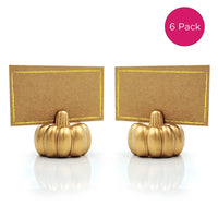 Thumbnail for Gold Pumpkin Place Card Holder (Set of 6) - Alternate Image 7 | My Wedding Favors