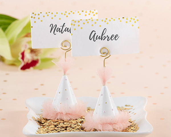 Pink Party Hat Place Card Holder (Set of 6) - Alternate Image 2 | My Wedding Favors