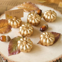 Thumbnail for Gold Pumpkin Place Card Holder (Set of 6) Main Image, My Wedding Favors | Place Card/Place Card Holder