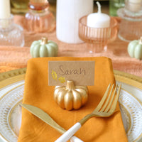 Thumbnail for Harvest Gold Pumpkin Place Card Holder (Set of 6)Alternate Image 2, My Wedding Favors | Place Card Holders
