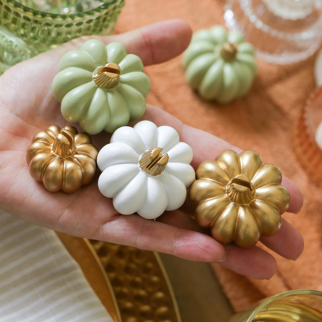 Harvest Gold Pumpkin Place Card Holder (Set of 6)Alternate Image 3, My Wedding Favors | Place Card Holders