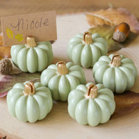 Green Pumpkin Place Card Holder (Set of 6) Main Image, My Wedding Favors | Place Card/Place Card Holder