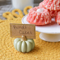 Sage Green Pumpkin Place Card Holder (Set of 6)Alternate Image 3, My Wedding Favors | Place Card/Place Card Holder