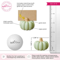 Thumbnail for Sage Green Pumpkin Place Card Holder (Set of 6)Alternate Image 6, My Wedding Favors | Place Card/Place Card Holder