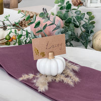 Thumbnail for White Pumpkin Place Card Holder (Set of 6) - Alternate Image 3 | My Wedding Favors