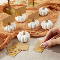 Thumbnail for White Pumpkin Place Card Holder (Set of 6) - Alternate Image 7 | My Wedding Favors