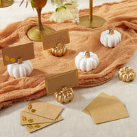 Thumbnail for White Pumpkin Place Card Holder (Set of 6) - Main Image2 | My Wedding Favors