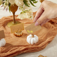 Thumbnail for Gold Pumpkin Place Card Holder (Set of 6) - Alternate Image 8 | My Wedding Favors
