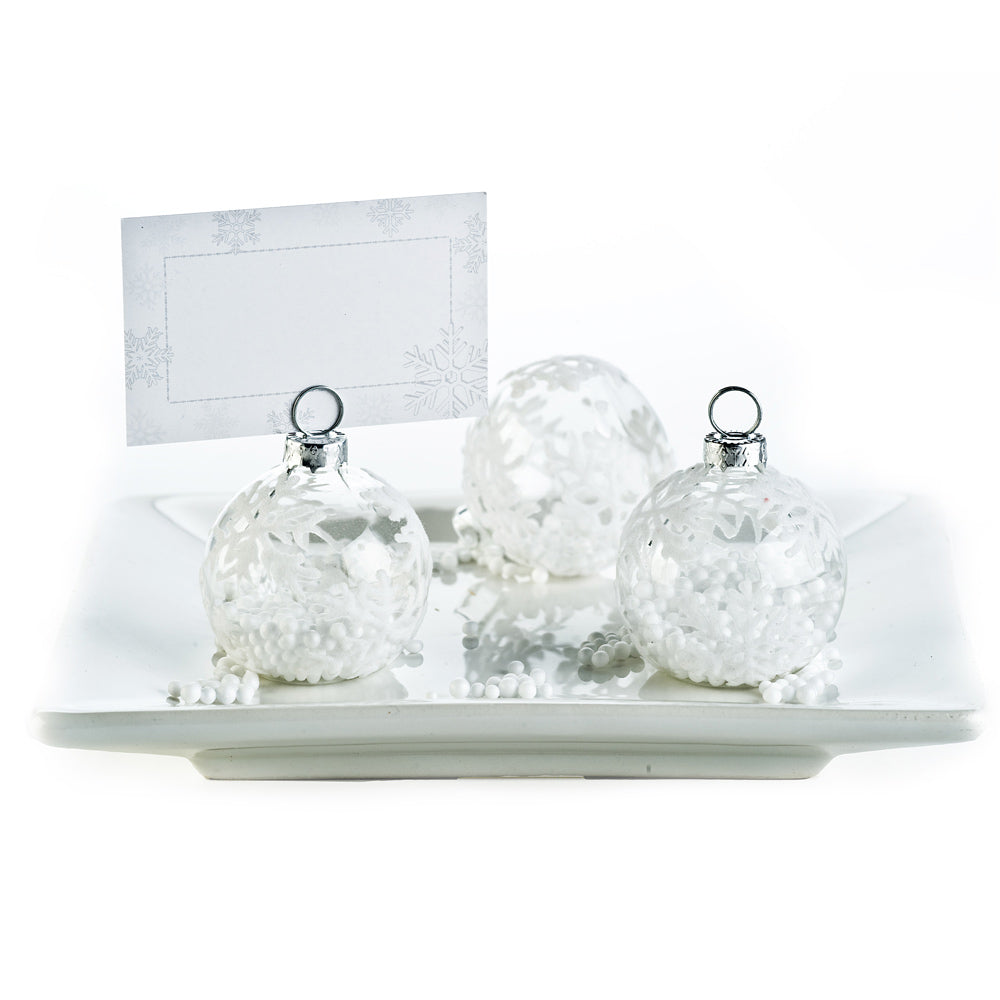 Holiday Ornament Place Card and Photo Holder Favor (Set of 6)