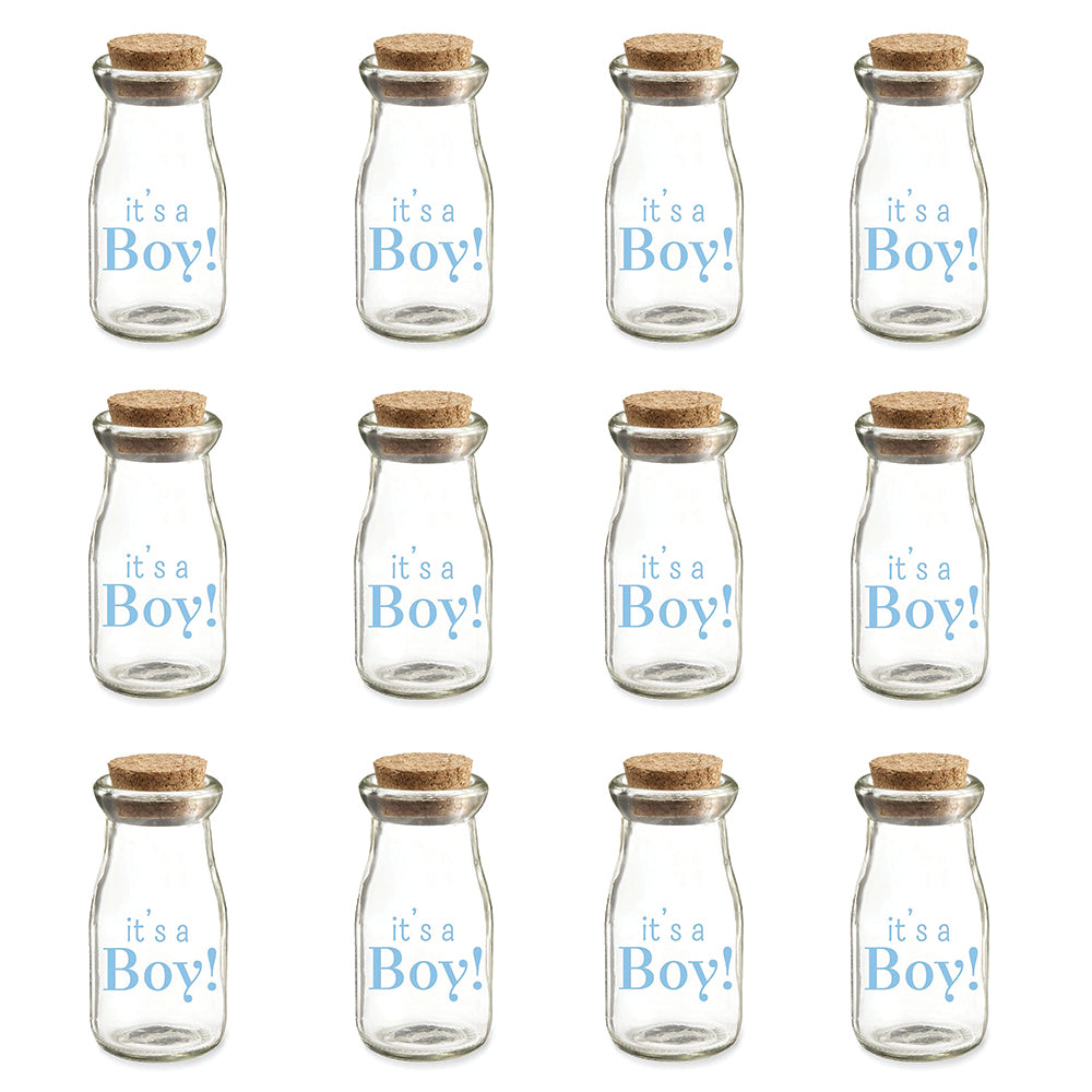 it's a Boy Vintage Milk Bottle Favor Jar (Set of 12) - Alternate Image 5 | My Wedding Favors