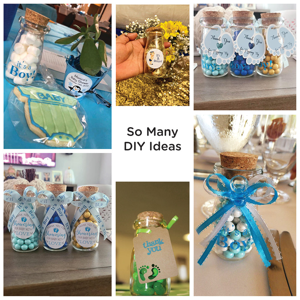it's a Boy Vintage Milk Bottle Favor Jar (Set of 12) - Alternate Image 3 | My Wedding Favors