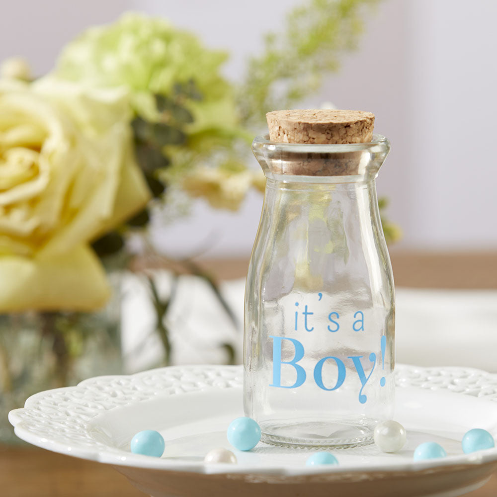 it's a Boy Vintage Milk Bottle Favor Jar (Set of 12) - Main Image | My Wedding Favors