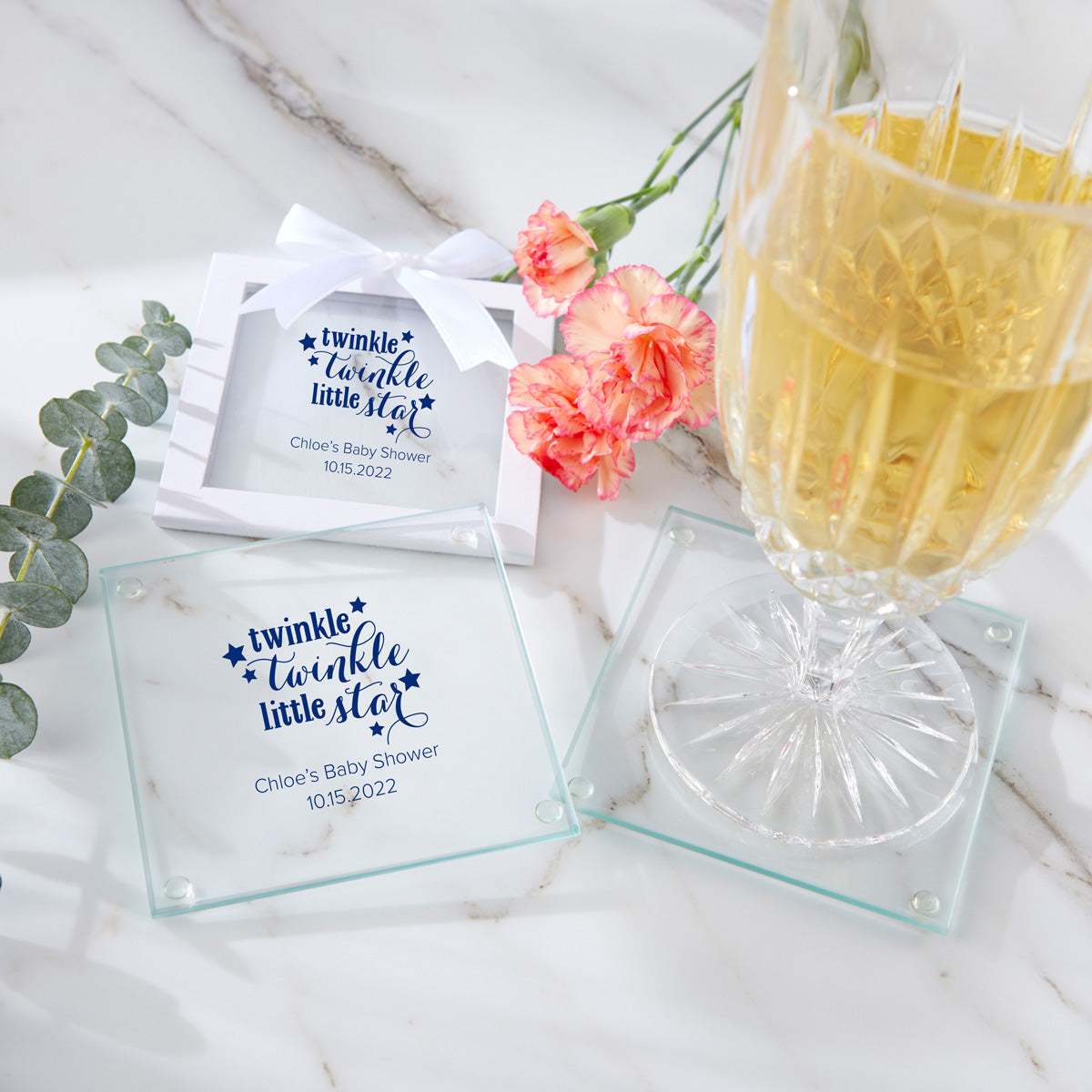 Personalized Glass Coaster (Set of 12) - Main Image9 | My Wedding Favors