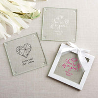 Thumbnail for Personalized Glass Coaster (Set of 12) - Main Image2 | My Wedding Favors