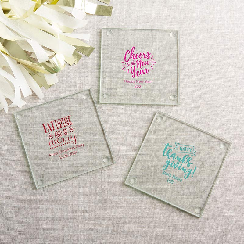 Personalized Glass Coaster (Set of 12) - Main Image3 | My Wedding Favors
