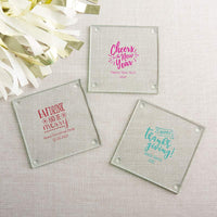 Thumbnail for Personalized Glass Coaster (Set of 12) - Main Image3 | My Wedding Favors