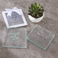 Thumbnail for Personalized Glass Coaster (Set of 12) - Alternate Image 4 | My Wedding Favors