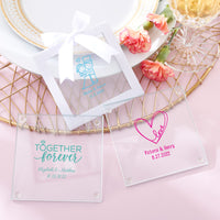 Thumbnail for Personalized Glass Coaster (Set of 12) - Alternate Image 5 | My Wedding Favors