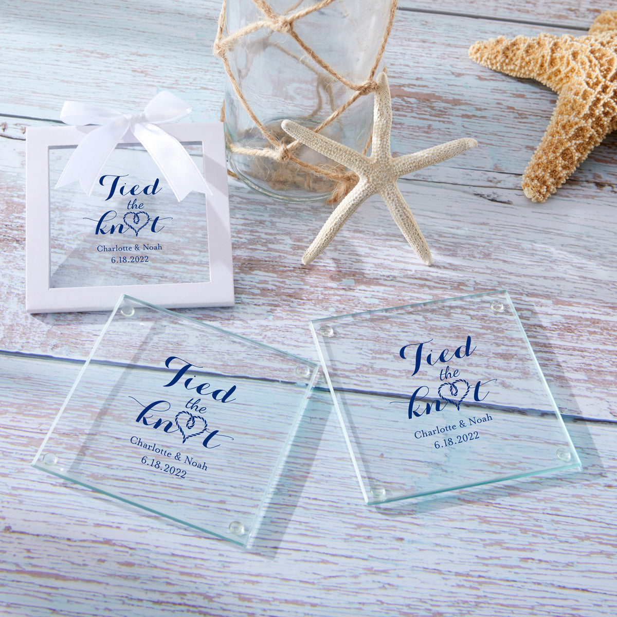 Personalized Glass Coaster (Set of 12) - Main Image5 | My Wedding Favors