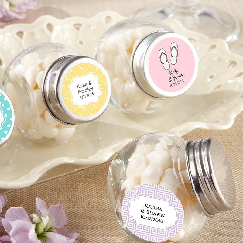Personalized Mini Glass Favor Jar (Set of 12)