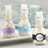 Personalized Wedding Mini Glass Favor Bottle with Swing Top (Set of 12) - Main Image | My Wedding Favors
