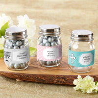 Thumbnail for Personalized 3 oz. Mini Mason Jar (Set of 12) - Alternate Image 3 | My Wedding Favors