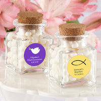 Thumbnail for Personalized Petite Treat Square Glass Favor Jar (Set of 12) - Alternate Image 2 | My Wedding Favors