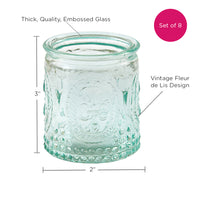 Vintage Blue Glass Tea Light Holder (Set of 8) - Alternate Image 5 | My Wedding Favors