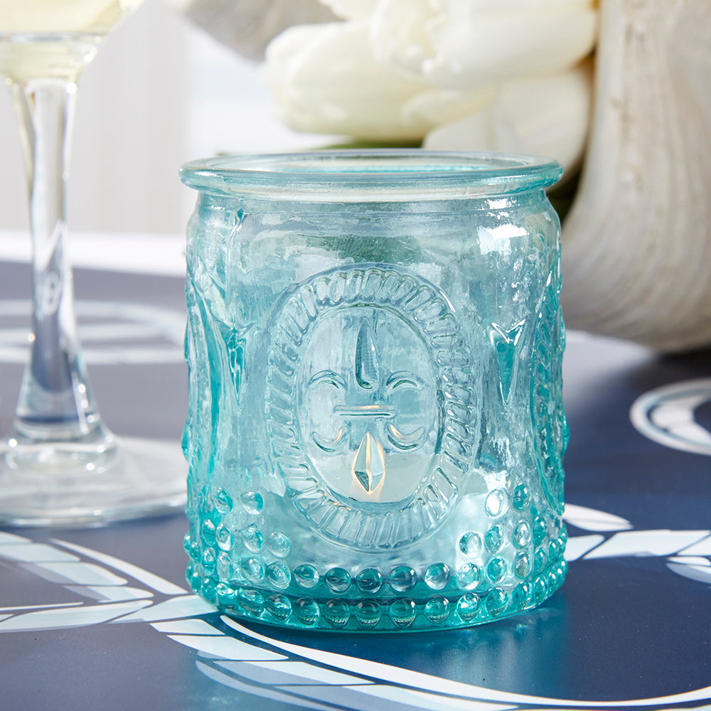 Vintage Blue Glass Tea Light Holder (Set of 8) - Alternate Image 6 | My Wedding Favors