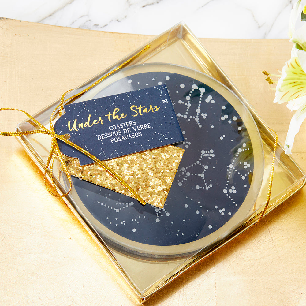 Under the Stars Glass Coaster (Set of 2) - Alternate Image 3 | My Wedding Favors
