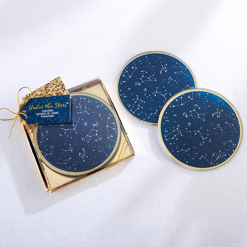 Under the Stars Glass Coaster (Set of 2) - Alternate Image 4 | My Wedding Favors