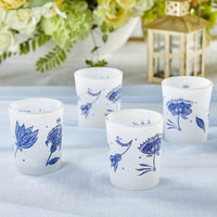 Thumbnail for Blue Willow Frosted Glass Votive (Set of 4)