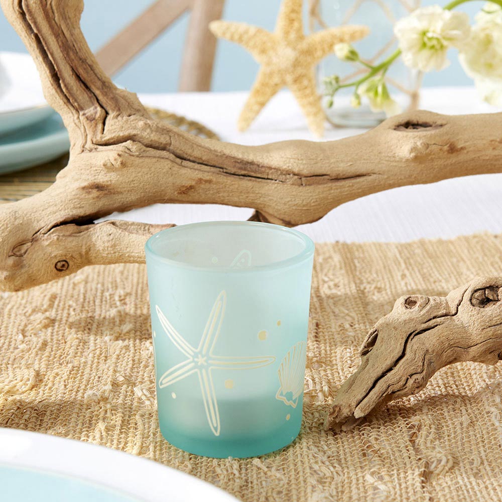Beach Party Frosted Glass Votive (Set of 4) - Alternate Image 3 | My Wedding Favors