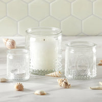 Thumbnail for Nesting Vintage Clear Glass Tea Light Holder (Set of 3) - Main Image | My Wedding Favors
