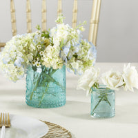 Thumbnail for Nesting Vintage Blue Glass Tea Light Holder (Set of 3) - Alternate Image 3 | My Wedding Favors