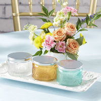 Thumbnail for Garden Blooms Glass Tea Light Holder - Blue (Set of 4) - Alternate Image 4 | My Wedding Favors