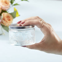 Thumbnail for Garden Blooms Glass Tea Light Holder - Clear (Set of 4) - Alternate Image 5 | My Wedding Favors
