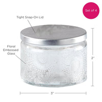 Thumbnail for Garden Blooms Glass Tea Light Holder - Clear (Set of 4) - Alternate Image 6 | My Wedding Favors